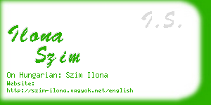 ilona szim business card